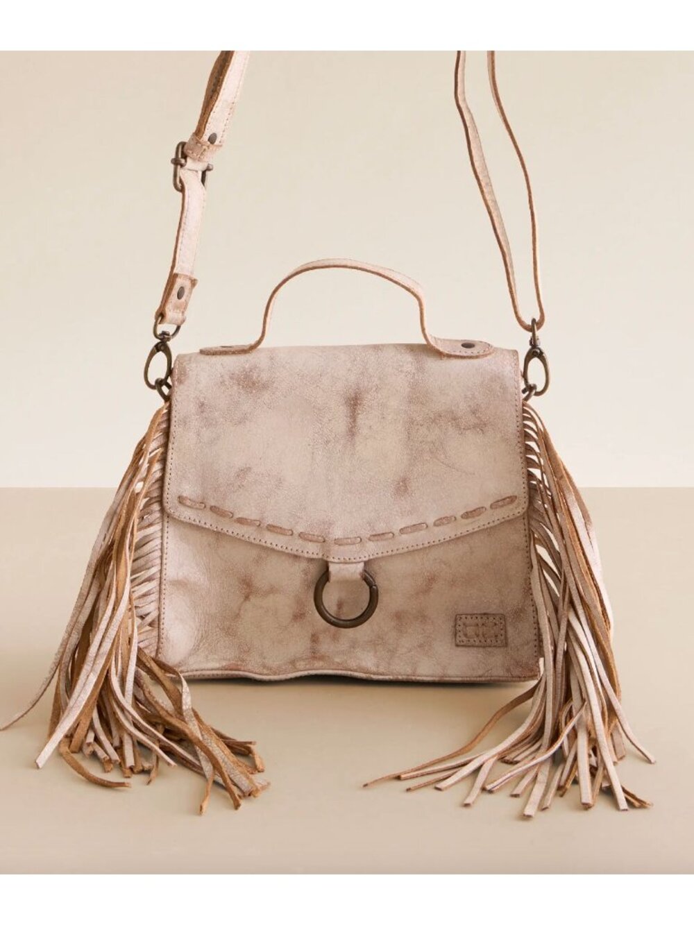 Bed Stu Hidden Leather Fringe Crossbody Purse Nectar Lux